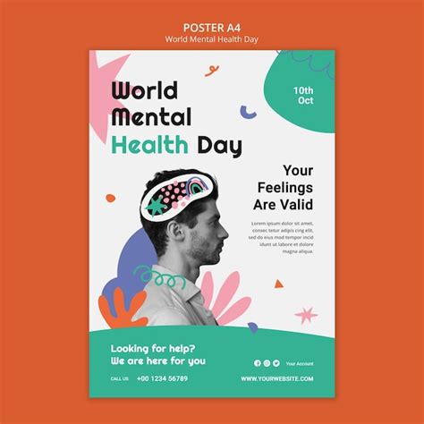 Free Psd World Mental Health Day Poster Template