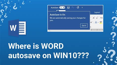 How To Find Word Autosave Location On Windows 10 Youtube