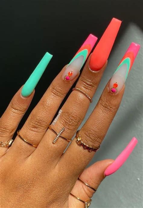 40 Beautiful Acrylic Coffin Nails Design For Long Nails This Summer Fashionsum