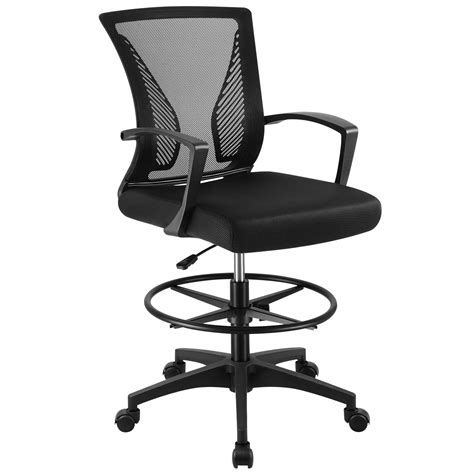 Walnew Drafting Chair Adjustable Height Office Chair Ergonomic Mid Back