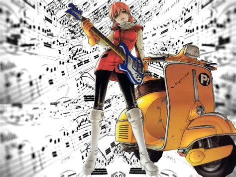 วอลเปเปอร์ ภาพประกอบ อะนิเมะ การ์ตูน Flcl 1024x768