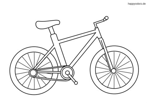 Malvorlage Fahrrad Einfach