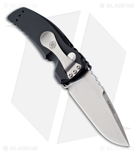 Hogue Knives Ex A01 Drop Point Automatic Knife Black Aluminum 35
