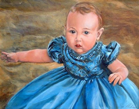 Custom Baby Portrait In Oil Baby Painting Baby Oil