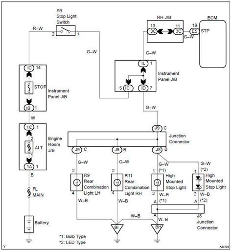toyota corolla repair manual circuit description stop light switch circuit sfi system