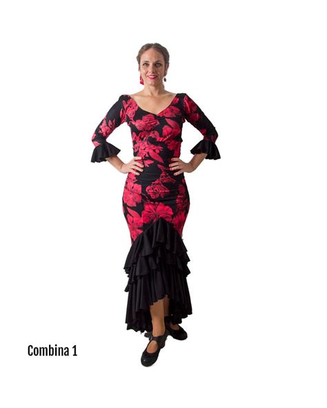 Falda Flamenca De Baile Taconeo Estampada El Rocio