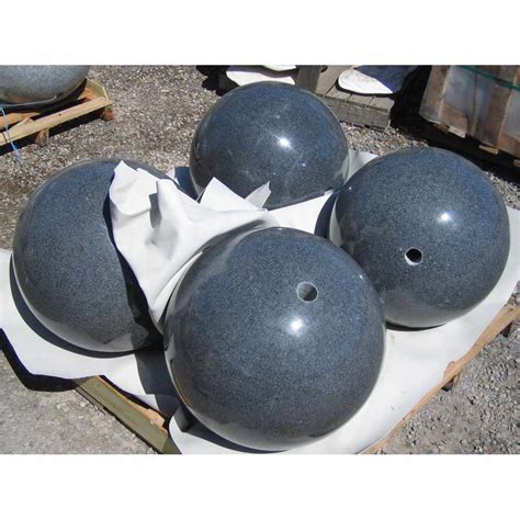 Water Feature Natural Black Granite Pre Drilled 50cm Dia Sphere Complete Water Feature Kit