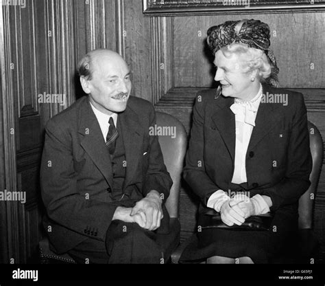 Politics Clement Attlee And Clementine Churchill Stock Photo Alamy