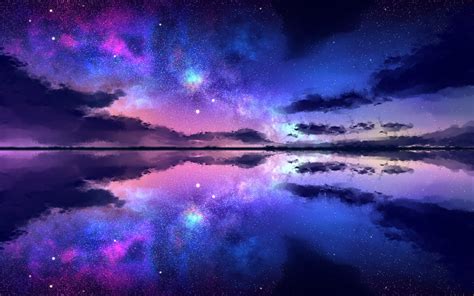 壁紙 美しい夜の自然の風景、星空、星、海 1920x1200 Hd 無料のデスクトップの背景 画像