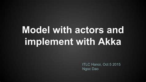 Actor Model Akka Framework