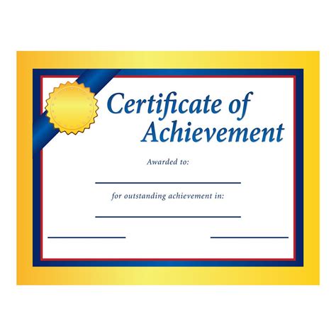 Custom 85 X 11 Certificate Certificate Of Achievement