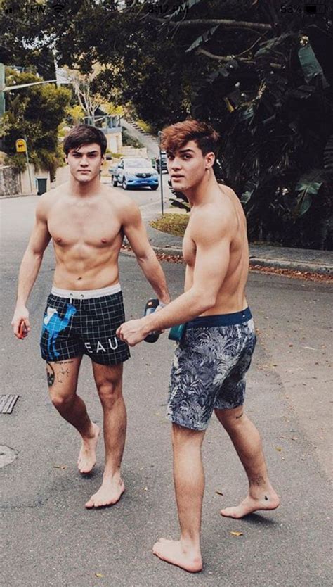 May I Know What Are They Doing Half Naked On The Road Dollan Twins Cute Twins Pretty Men