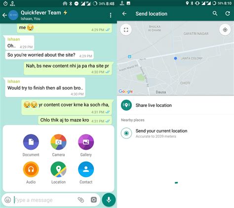 How To Share Live Location On Whatsapp