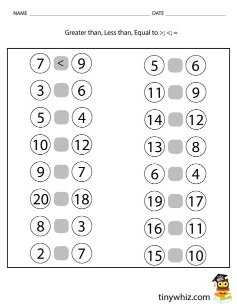 Pinterest Great Than Or Less Than 1st Grade Math Worksheet Catholic