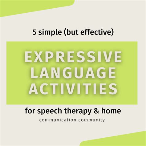 5 Simple But Effective Expressive Language Activities