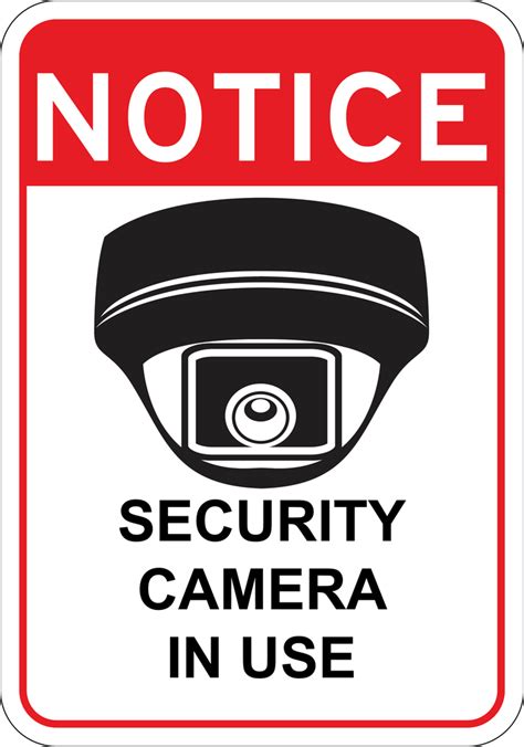 Security Camera In Use Sign Printable Printable Template