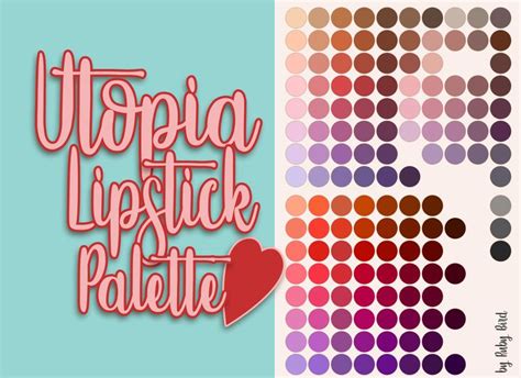 An Image Of A Poster With The Words Utopia Lipstick Palette