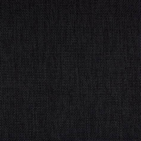 Noir Black Solid Woven Upholstery Fabric