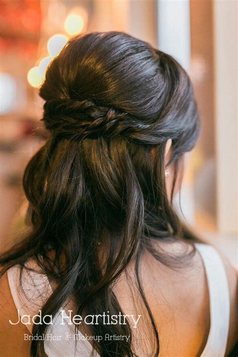 Because let's face it but, to be able to rock an updo, you have to have long hair. Bridal braid half updo hairstyle ~ #JadaHeartistry #Asian ...