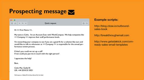 Prospecting Email Template Example Williamson Ga Us