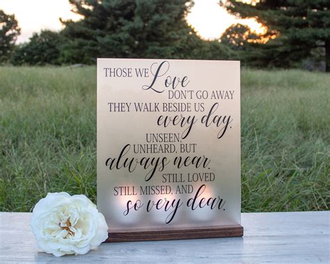Memorial Table Sign Those We Love Dont Go Away Etsy Wedding