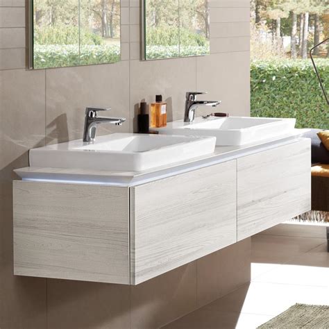 Villeroy And Boch Legato Led Vanity Unit For 2 Built In Washbasins With 2