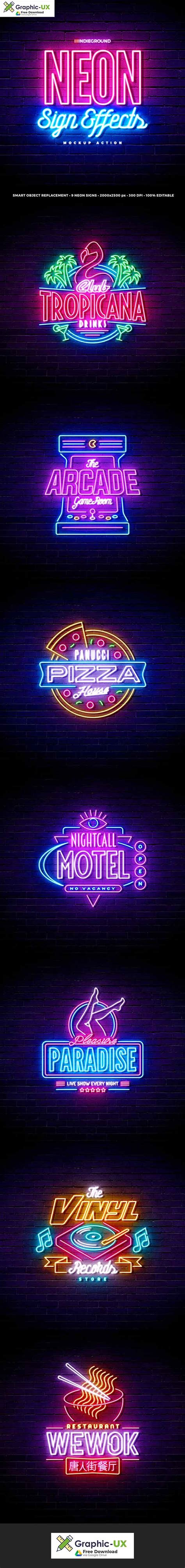 Neon Sign Effects Free Graphicux