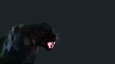 Black Panther Cat Low Poly Wallpapers Hd Desktop And Mobile Backgrounds