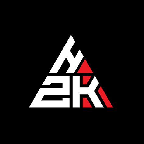 Hzk Triangle Letter Logo Design With Triangle Shape Hzk Triangle Logo