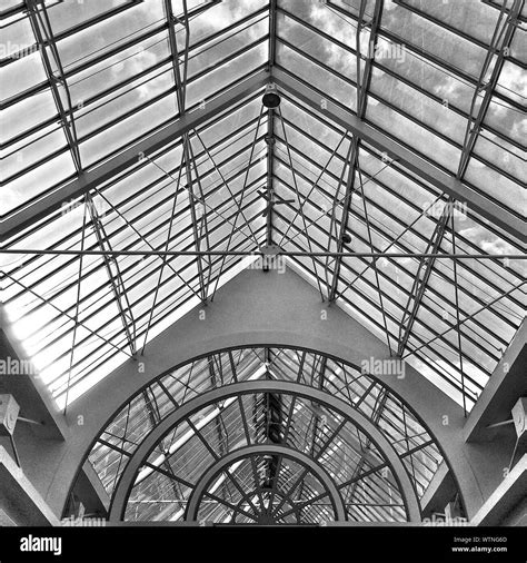 Glass Roof Of Building On Cloudy Day Stock Photo Alamy
