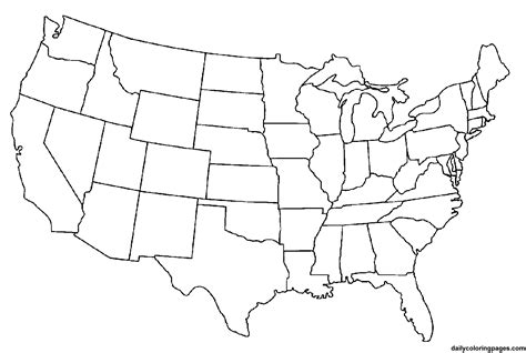 Mapa De Estados Unidos Para Imprimir Y Colorear