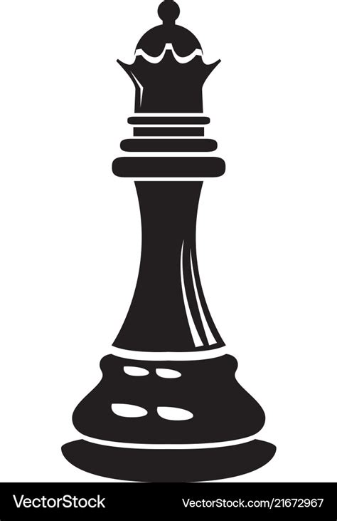 Isolated Queen Chess Piece Icon Royalty Free Vector Image