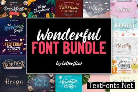 Wonderful Font Bundle 20 Premium Fonts
