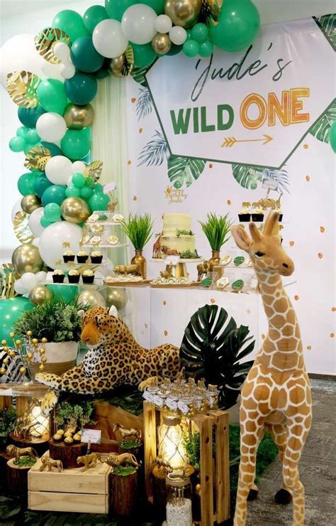 Dont Miss This Awesome Wild One Safari 1st Birthday Party The Dessert