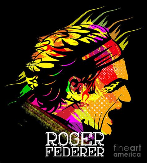 Roger Federer Drawing By Hilo Sius Fine Art America