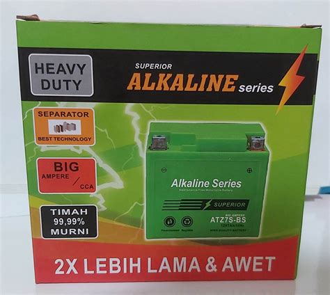 Aki Alkaline series ATZ7S-BS Big Ampere 12V 7Ah/10HR Vario 125/150 CBR