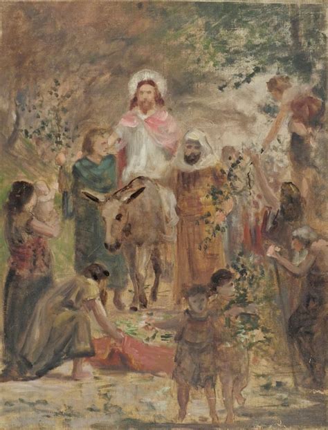 Christs Triumphal Entry Into Jerusalem Painting Carl Gutherz Oil