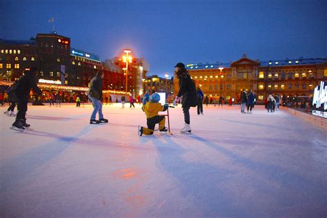 Pictures Of The Ice Park Or Jääpuisto Skating Rink In The Center Of