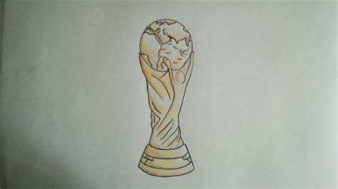 How To Draw A World Cup Trophy Artfingermalayalam Youtube