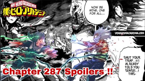 My Hero Academia Chapter 287 Spoilers And Release Date Youtube