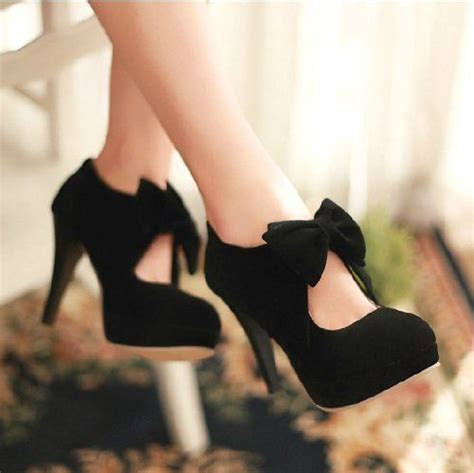 Black Tie High Heels Fashion High Heels Heels Cute Shoes