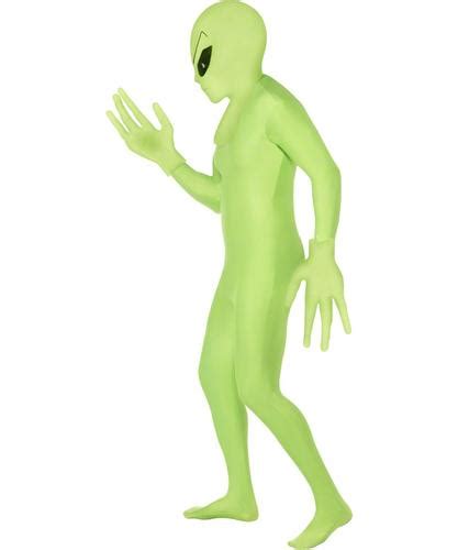 Green Alien 2nd Skin Suit Mens Fancy Dress Space Adults Halloween