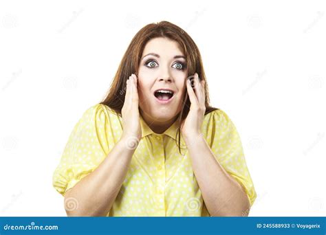 Shocked Amazed Woman Gesturing With Hands Stock Image Image Of Rumor