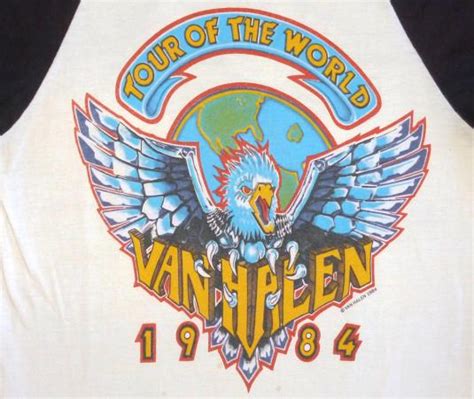 Van Halen 1984 Tour Of World Raglan Jersey Vintage T Shirt Defunkd