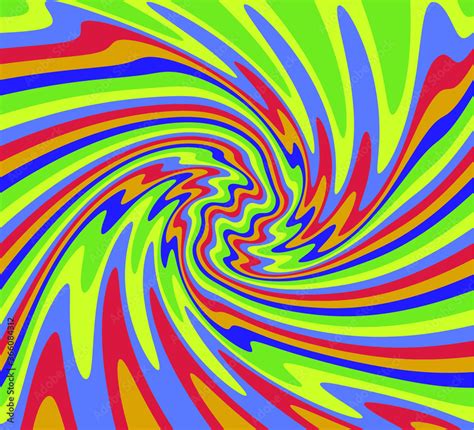 Fototapeta Trippy Retro Background For 60s 70s Parties With Bright Acid