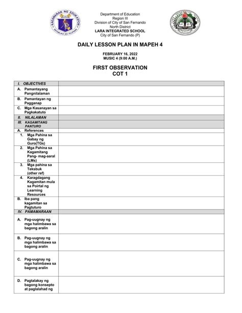 Dlp Cot 1 Feb 2022 Daily Lesson Plan Senior High Scho Vrogue Co