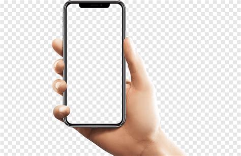 Картинка рука с телефоном на прозрачном фоне