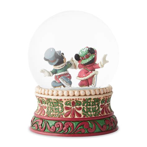 Mickey And Minnie Mouse Victorian Christmas Snowglobe By Jim Shore Is