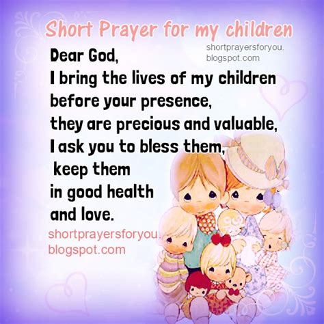 Short Prayer For My Children Blessings