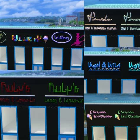 Business Signs Simlish And Wall Art Styles Sims 4 Cc Custom Content